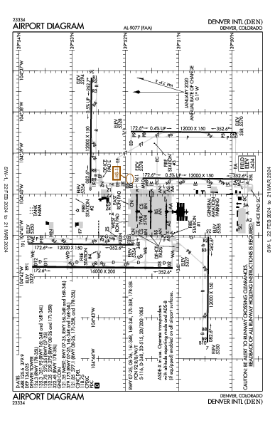 denver international airport runway map