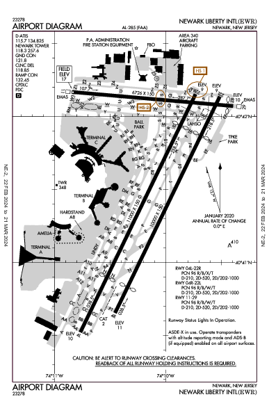 newark airport map